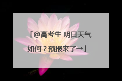 @高考生 明日天气如何？预报来了→